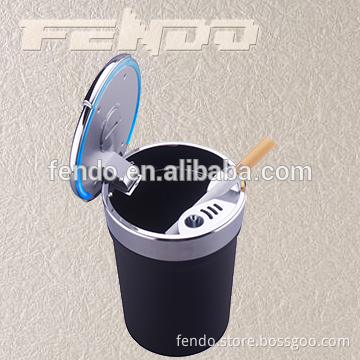 with cover car ashtray with LED light plastic car ashtray